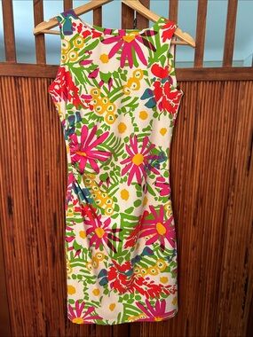 J McLaughlin Bright Floral Sleeveless Sheath Dress